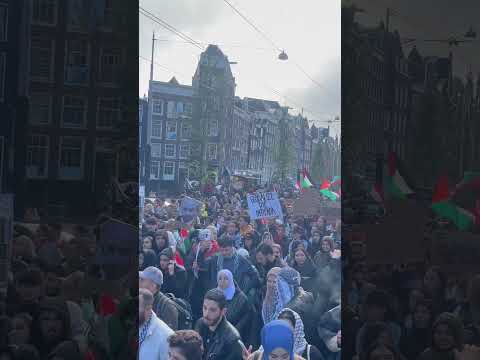 Pro Palestina demonstratie in Amsterdam