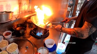 厲害的台式炒麵熱火快炒達人~ 台灣美食！Taiwanese  Fried noodles COOKING SKILLS