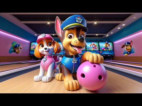 Paw Patrol Ultimate Rescue | CHASE vs SKYE Funny Bowling Match! Funny Story | Rainbow 3