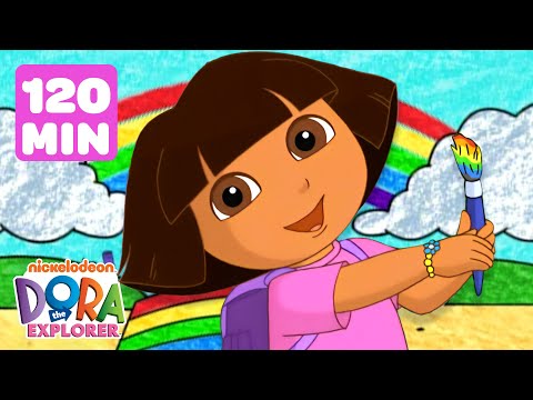 Dora's Coloring Party w/ Rainbows! #2 🌈 Dora the Explorer for 2 Hours | Dora & Friends