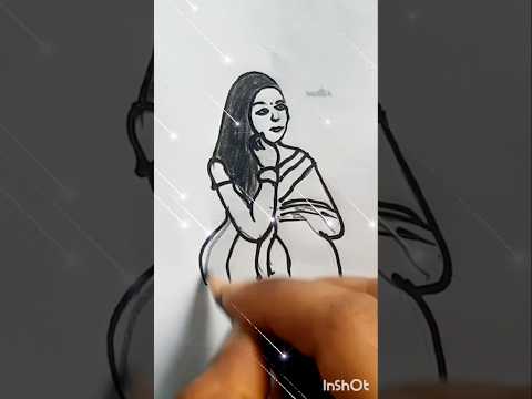 #viral beautiful women drawing #simpledrwing#viralshort#ma petati jam chettu song