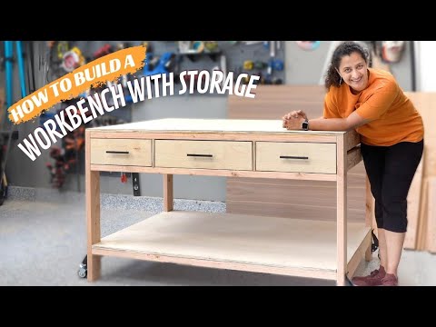 DIY Workbench with Drawers and Shelves | How To Make