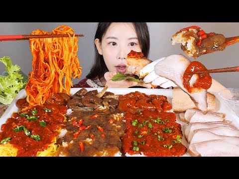 게장 쌈밥 정식🦀🥬 순살게장 새우장 껍항정살 수육 쌈밥 먹방 Marinated Crab & Shrimp [eating show] mukbang korean food