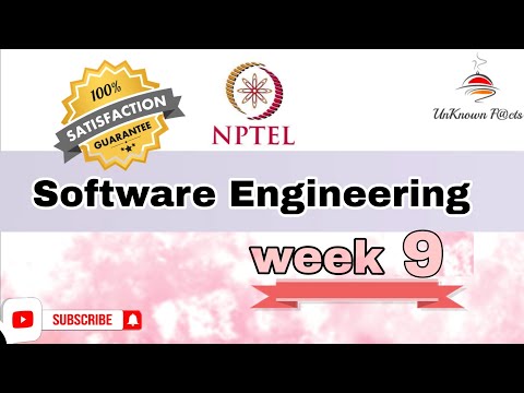 SOFTWARE ENGINEERING WEEK 9 ASSIGNMENT ANSWERS NPTEL 2024 l NPTEL #nptel #nptelanswer