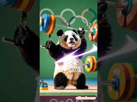 谁是巴黎奥运会的最佳运动员？|熊猫举重|动物奥运会 #shortvideo#panda  #funny #funnypanda #pets #cute #funnyvideos #animals