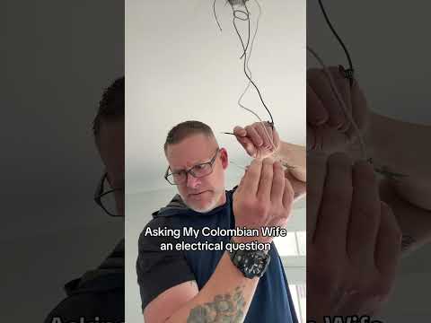 Asking My Colombian Wife an electrical question #funny #latina #electrician