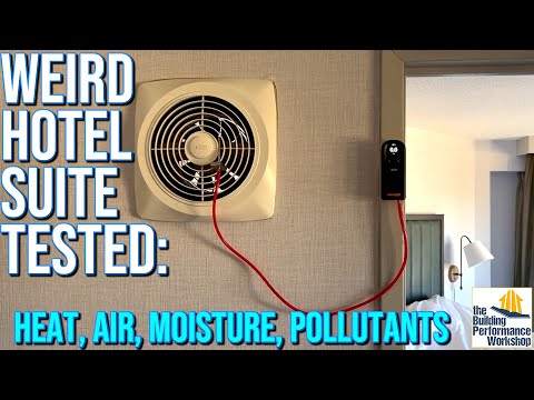 Hotel Room Suite Tested: Infrared Camera, Pressure Differentials, Transfer Fan, IAQ