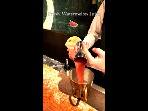 暑い日に スイカのカクテル Fresh Watermelon Moscow Mule