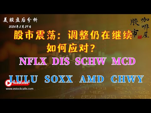 股市震荡：调整周期仍在继续，投资者应如何应对？ 个股分析   SOXX CHWY  AMD NFLX DIS SCHW  MCD LULU  【视频第664期】05/29/2024