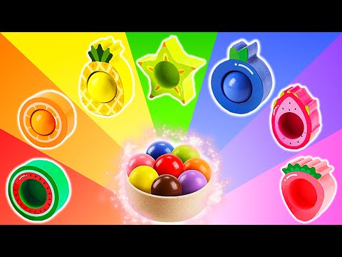 Colour Sorting & Fruits With Montessori Colour Balls | Learning Numbers for Toddlers