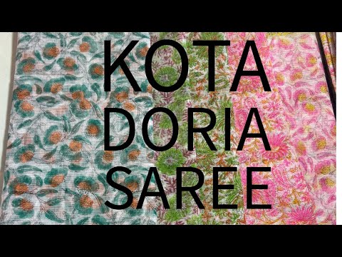 pure Kota cotton printed saree 🥻 kota cotton sarees #kotasaree #handblockprints #youtube