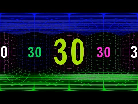 30 sec COUNTDOWN TIMER ( v 630 ) with VOICE 10 to 0 - 360 grad video VR