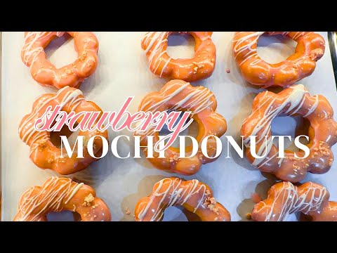 How to make Strawberry Mochi Donuts