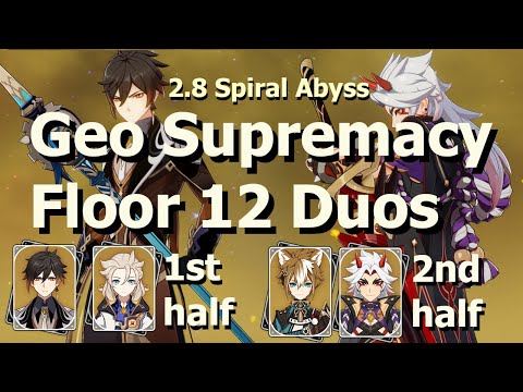 [2.8 Abyss] Crescent Pike Zhongli and Itto Duo 9 Star Continuous Floor 12