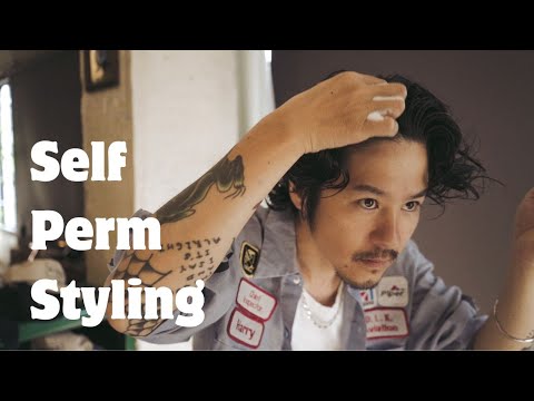 Styling my permed hair by a Japanese hairdresser