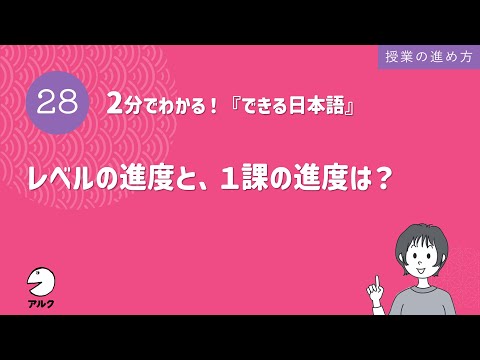 2分でわかる！『できる日本語』28 レベルの進度と、１課の進度は？