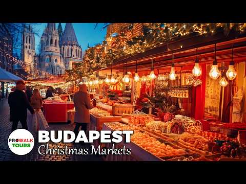 Budapest's Most Beautiful Christmas Markets Tour 🎄 | Explore St. Stephen’s Basilica & Festive Lights