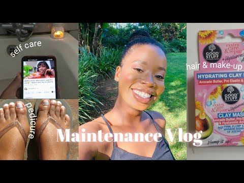 DIY MAINTENANCE VLOG : Let Me Get Myself Together!😊| Some Self care, pedi, hair & makeup |Tshivhuya