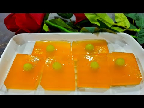 ये खट्टी मीठी ऑरेंज जेलो रेसिपी बनाएं ताजे संतरे के रस के साथ | Orange Juice Jelly Jello |