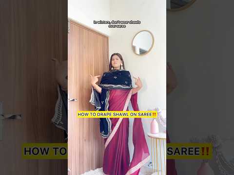 Link 🔗 in tagged products 👆🏻#saree #sareedraping #shawl #shawltutorial #shawldesign #fashion