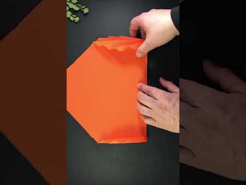 Fold a paper napkin - 2 Leaves | Cutlery Holder #shorts #napkinfolding