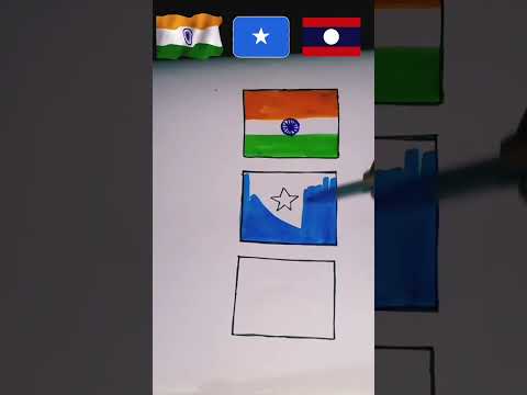 🇮🇳🇸🇴🇱🇦flags drawing # art#easydrawings #brush pen colour #tutorial