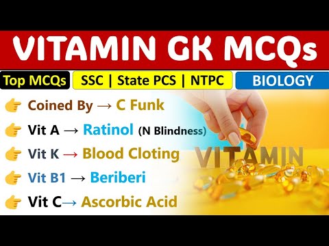 Vitamin | Science GK MCQs | विटामिन | Vitamin Biology Gk | Vitamin Scientific Name | Indologus