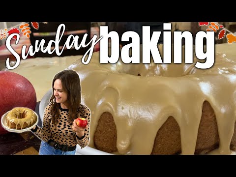 🙄No one wants to go...😆So I made an Apple Butter Pound Cake! | Southern Sunday Baking