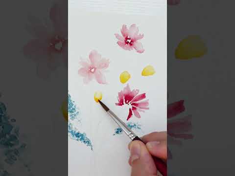 Easy Watercolor Wildflower Bouquet Tutorial #watercolor #watercolorflorals #watercolorpainting