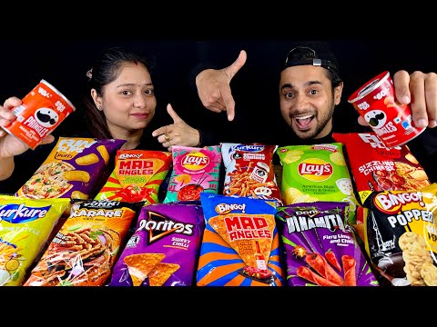 Indian Chip Challenge | Try New Flavours | Lays, Kurkure, Doritos, Mad Angles, Pringles