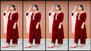 latest velvet suit designs 2020, Velvet Suit Designs 2021-2022, Velvet Kurti Designs,