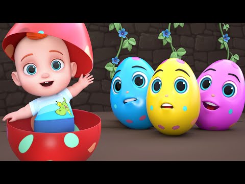 Leo Explores Colorful Surprise Eggs | Nursery Rhymes Kids Songs | Colors For Kids