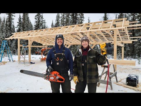 Building a Sawmill Shed | Install Rafters and Metal Roofing + Total Project Cost