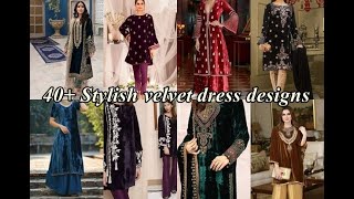 Stylish velvet dress designs for winter/velvet dress designs 2023/velvet partywear dresses/