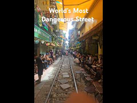 World most Dangerous Street.. Train Street in Vietnam #shorts #trending #reels #vietnam