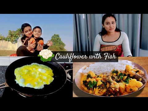 Daily routine of a MOM || CauliFlower with Local Fish for Lunch || #SushmitaChetryDaimary