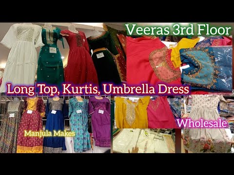 Veeras | Kurtis Collection | Long Umbrella Dress Kurti | Veeras 3rd Floor | Wholesale Kurtis Designs