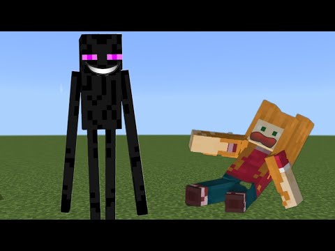 Minecraft:  Enderman Encounter - I Survived Without Looking!