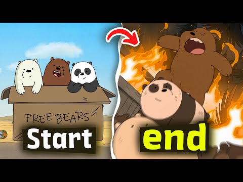 We Bare Bears in 11 Minutes from Beginning to End .Recap . (Story of Grizz + Panda+ Ice Bear)