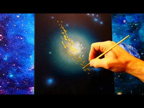 Look Up Acrylic Galaxy Nebula painting