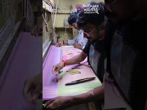 Making of Silk Saree design #making #silk #paithani #saree #traditional #art