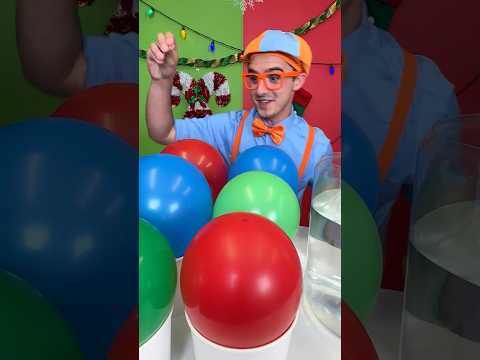 Pop the BALLOON! Sink or Float with Blippi's CHRISTMAS Surprise! #blippi #shorts