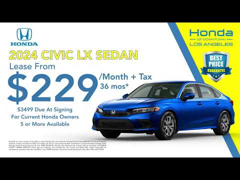 2024 Honda Civic Lease | Honda of Downtown Los Angeles