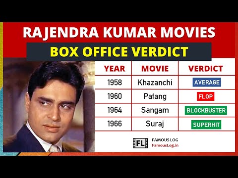 Rajendra Kumar All Movie Box Office Verdict (1955 - 1993) | Rajendra Kumar Movies List