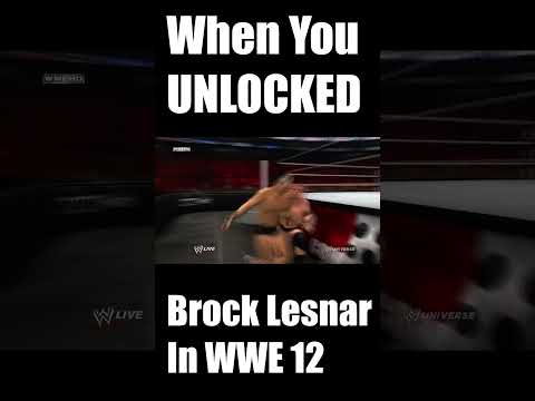 When You Unlocked Brock Lesnar In WWE 12!  #wwe #wwegames