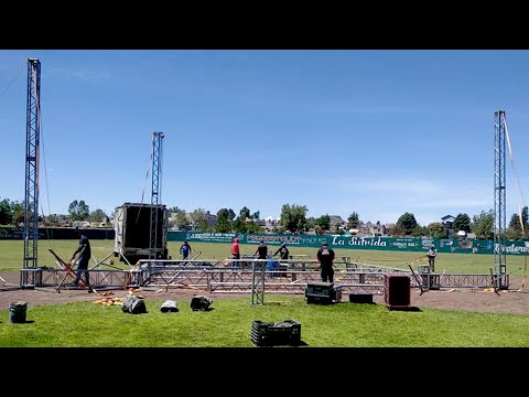 MONTAMOS EQUIPO DE AUDIO EN UN ESTADIO DE BÉISBOL