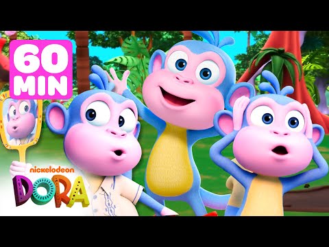 Boots Monkeys Around! 🐵 1 Hour of Dora Brand New Scenes! | Dora & Friends