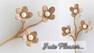 DIY Jute Flower | Flower making ideas with jute rope | Jute home decoration ideas handmade