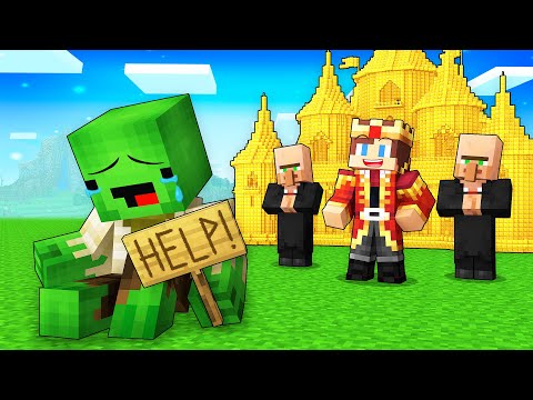 JJ Became a King and Kick Mikey Out in Minecraft (Maizen)