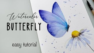 How to Paint Butterfly in Watercolor - EASY Tutorial